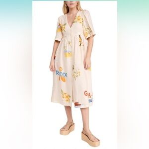 Puff Sleeve Floral Printed Button Down Maxi Dress